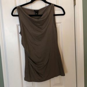 Taupe small Ann Taylor top with cowl neck